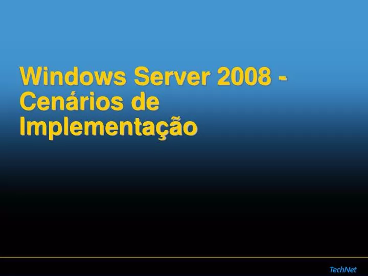 windows server 2008 cen rios de implementa o