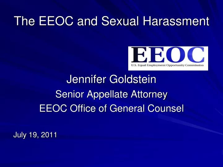 the eeoc and sexual harassment