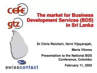 The market for Business Development Services (BDS) in Sri Lanka