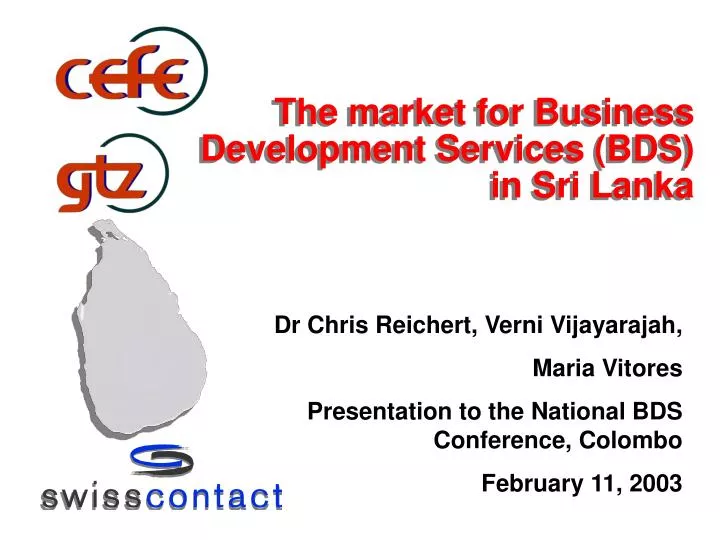 the market for business development services bds in sri lanka