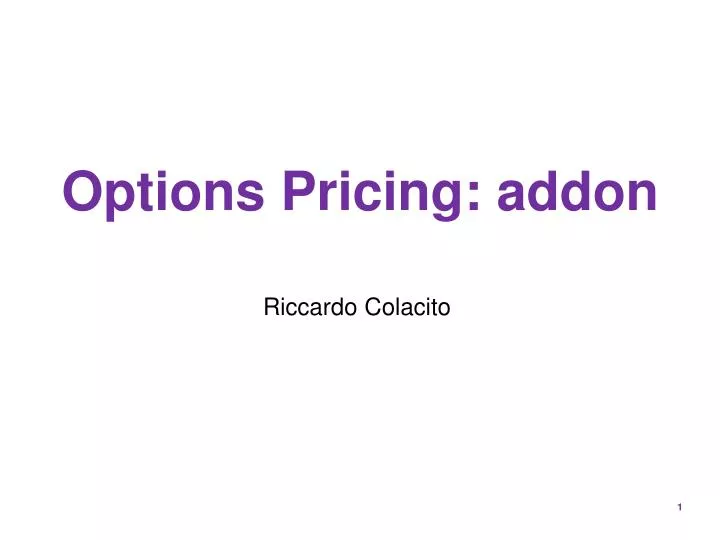 options pricing addon