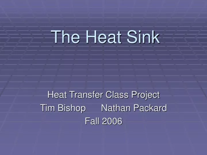 the heat sink