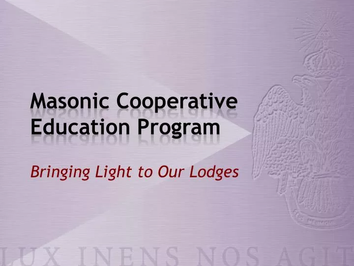 masonic cooperative education program