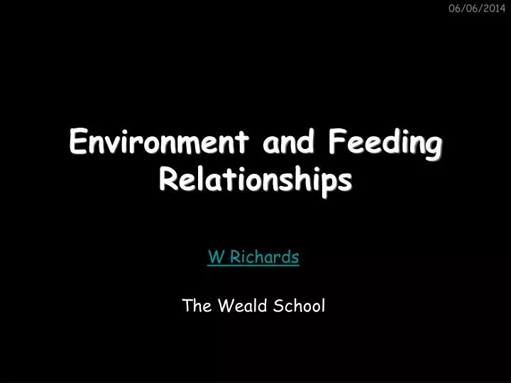 environment and feeding relationships