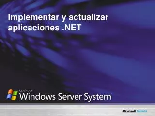 Implementar y actualizar aplicaciones .NET