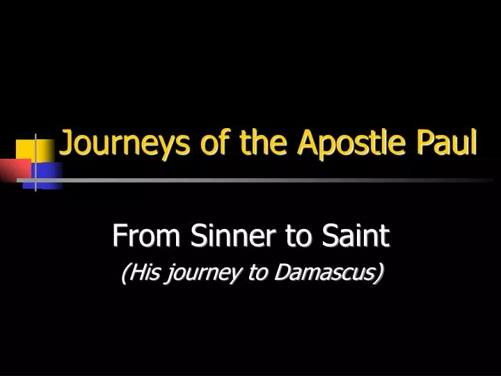 journeys of the apostle paul