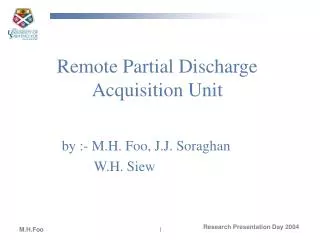 Remote Partial Discharge Acquisition Unit