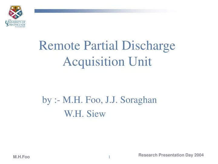 remote partial discharge acquisition unit