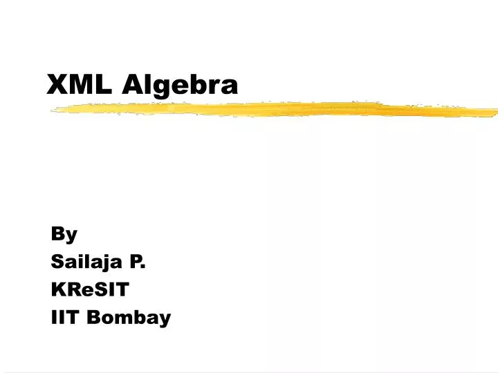 xml algebra