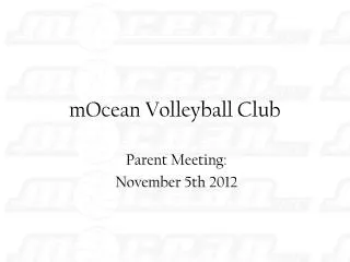 mOcean Volleyball Club