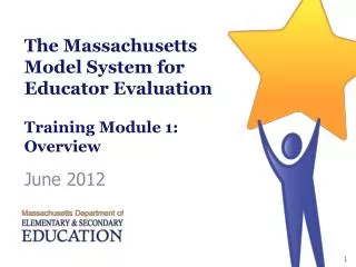 The Massachusetts Model System for Educator Evaluation Training Module 1: Overview
