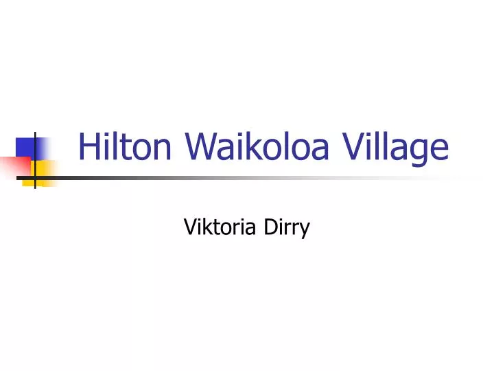hilton waikoloa village
