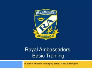 Royal Ambassadors Basic Training