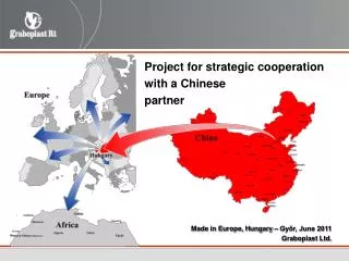 Project for strategic cooperation with a Chinese partner