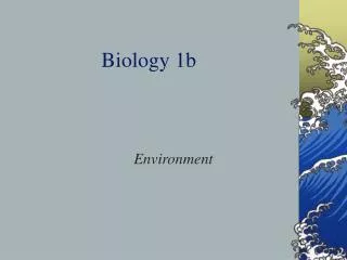 Biology 1b
