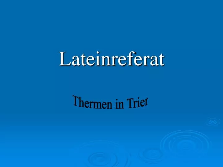 lateinreferat