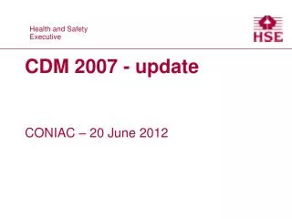 CDM 2007 - update