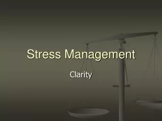 Stress Management