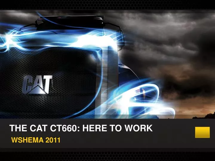 the cat ct660 here to work
