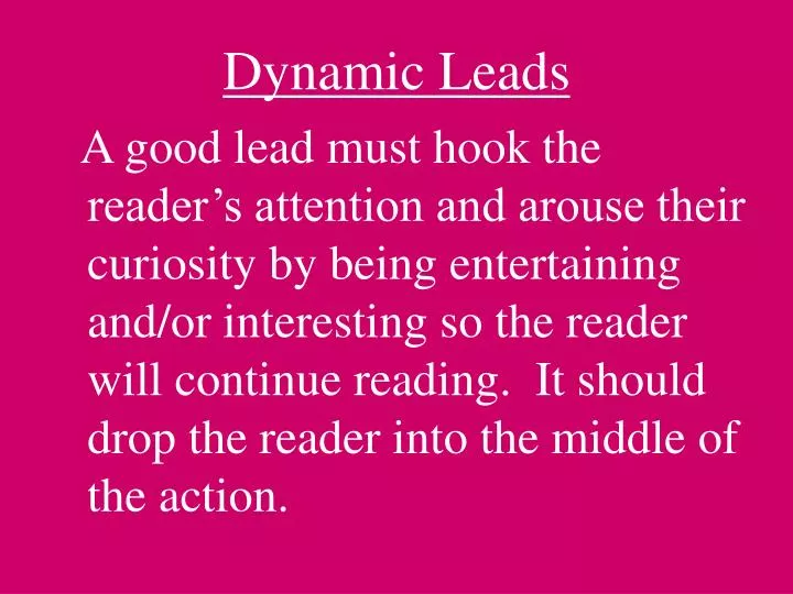 dynamic leads