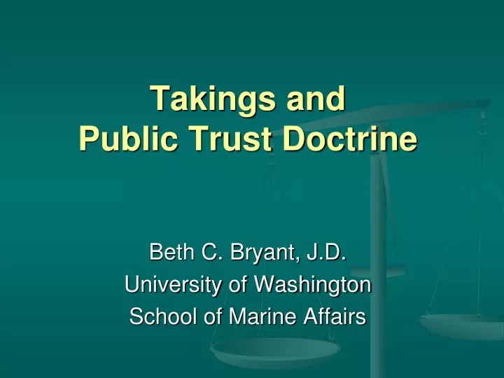 takings and public trust doctrine
