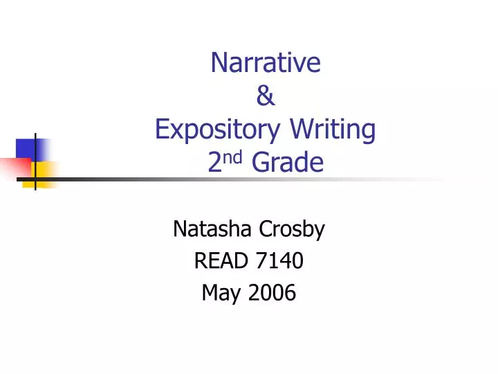narrative expository writing 2 nd grade