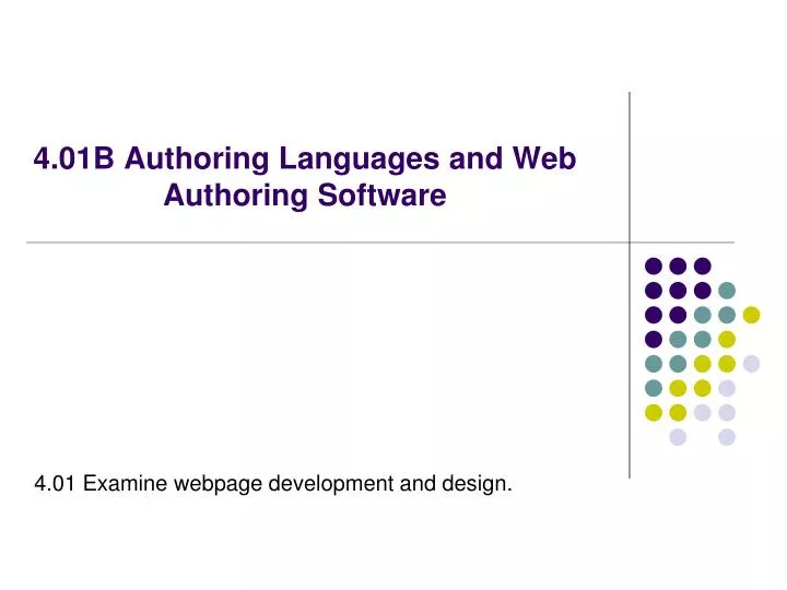 4 01b authoring languages and web authoring software