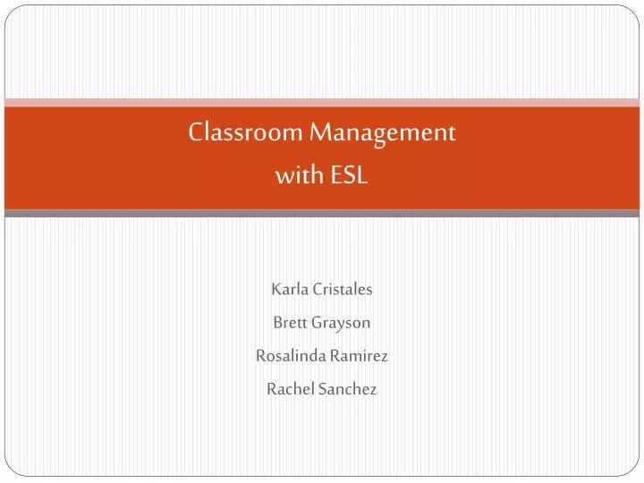 classroom management with esl