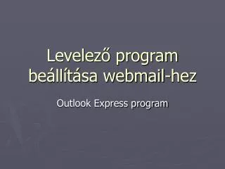 levelez program be ll t sa webmail hez