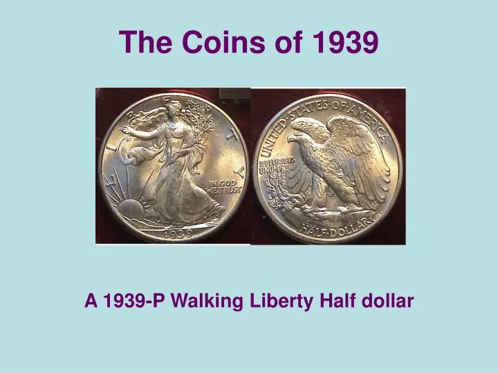 the coins of 1939