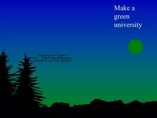 Make a green university
