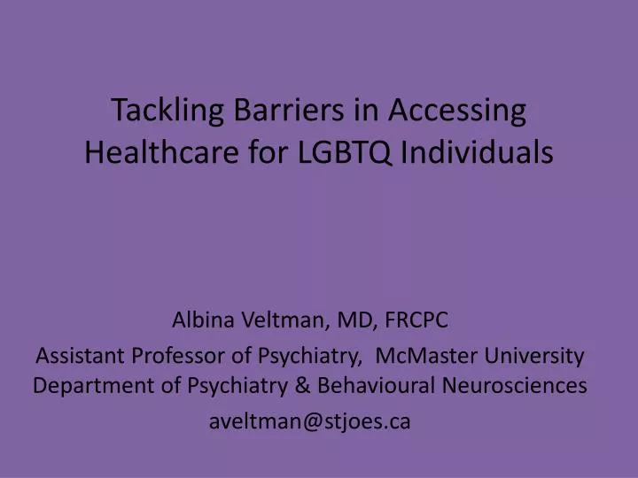 tackling barriers in accessing healthcare for lgbtq individuals