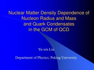 Nuclear Matter Density Dependence of Nucleon Radius and Mass and Quark Condensates in the GCM of QCD