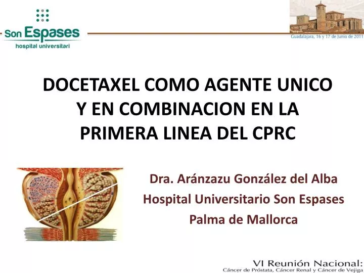 docetaxel como agente unico y en combinacion en la primera linea del cprc