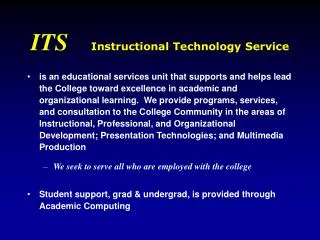 ITS Instructional Technology Service
