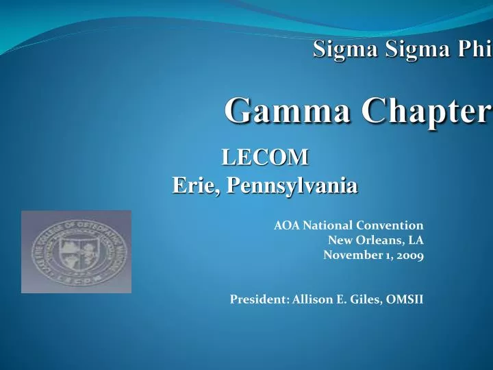 sigma sigma phi gamma chapter