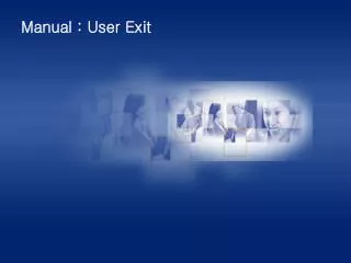 Manual : User Exit