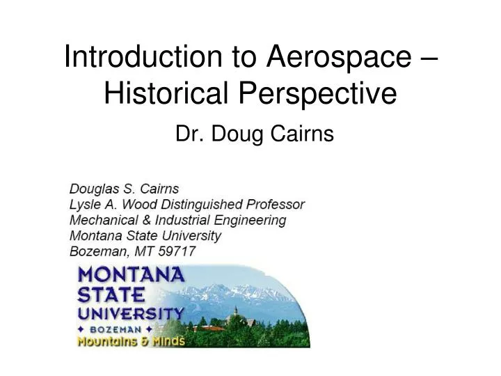 introduction to aerospace historical perspective
