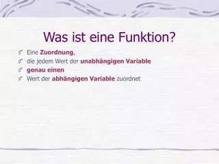 was ist eine funktion