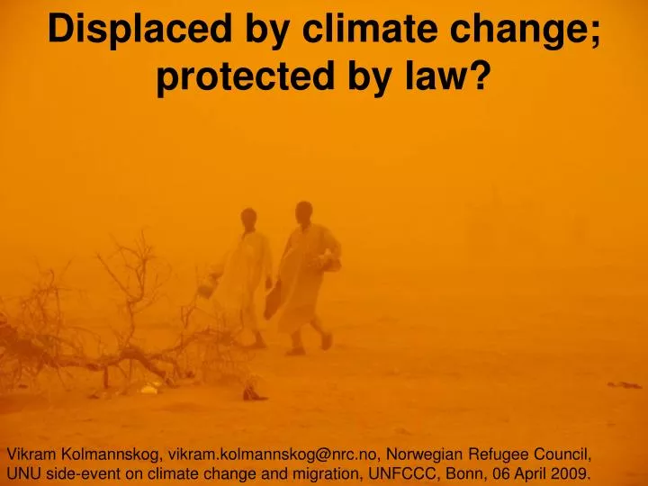 displaced by climate change protected by law
