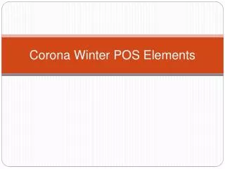 Corona Winter POS Elements