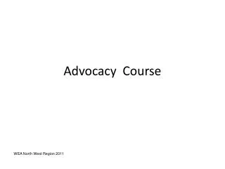 Advocacy Course