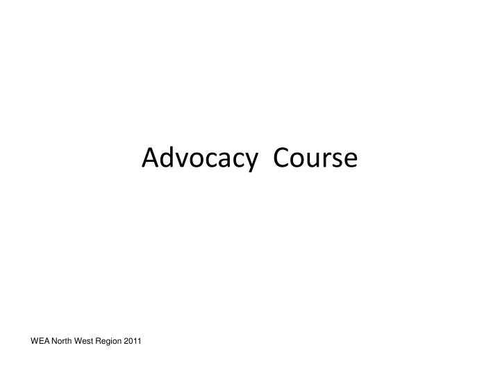 advocacy course