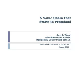 A Value Chain that Starts in Preschool