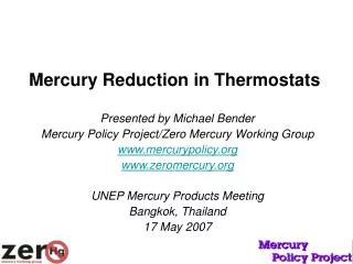 Mercury Reduction in Thermostats