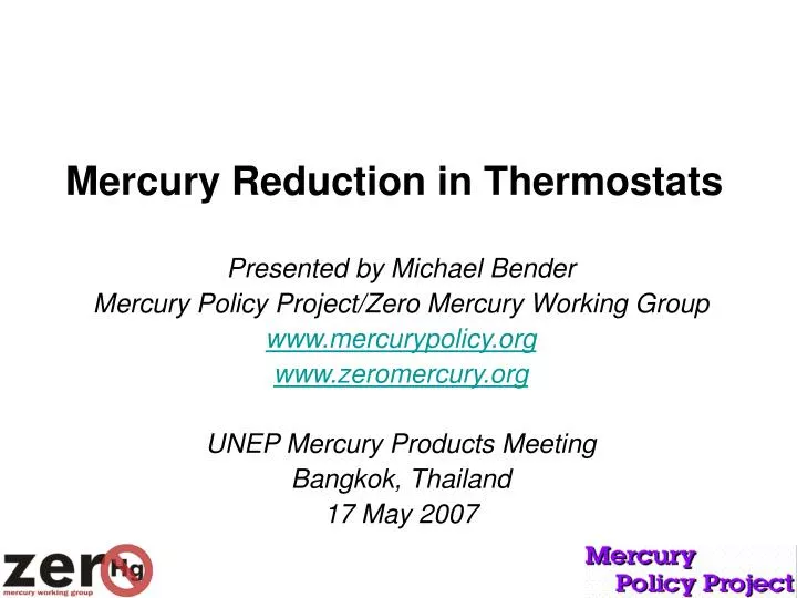 mercury reduction in thermostats
