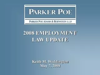 2008 EMPLOYMENT LAW UPDATE