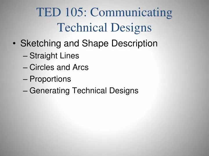 ted 105 communicating technical designs