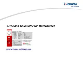 Overload Calculator for Motorhomes