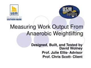 Measuring Work Output From Anaerobic Weightlifting